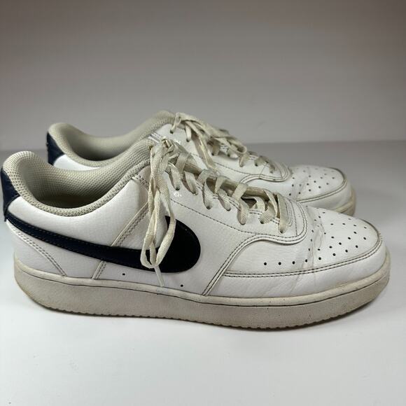 Nike Court Vision Low Casual Shoes Mens Size 10.5 White Black Comfort Sneakers - Picture 8 of 12